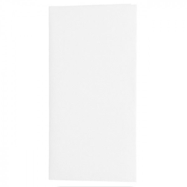 Serviette en soft aspect tissu blanc pliage kangourou 40 x 40