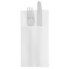 Serviette en soft aspect tissu blanc pliage kangourou 40 x 40