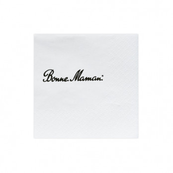 Serviette personnalisée en papier ouate blanc 20 x 20 - 2 plis - Impression 1 à 2 couleurs