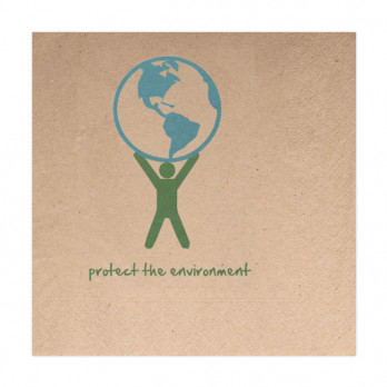 Serviette personnalisée en papier ouate kraft 30 x 30 - 2 plis - Impression 1 à 2 couleurs