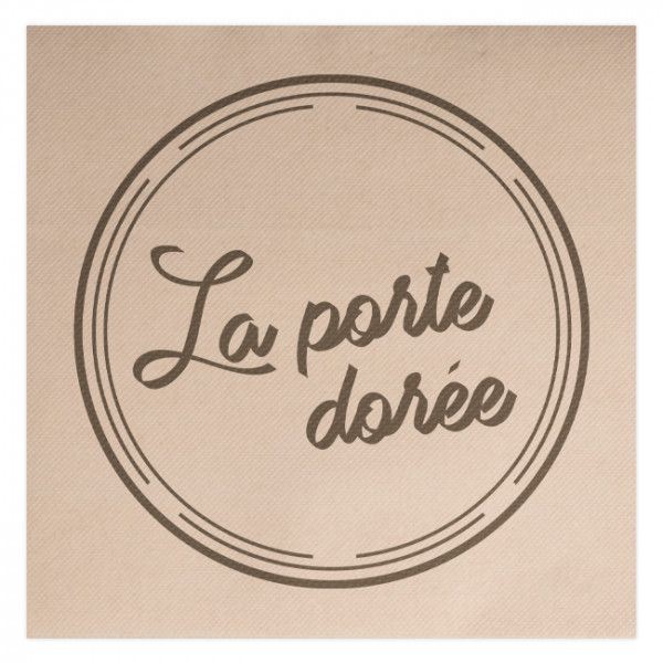 Serviette personnalisée en papier kraft molletonné 40x40 - 1 à 2 couleurs