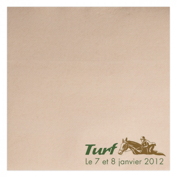 Serviette personnalisée papier kraft molletonné 40x40cm - 1 à 2 couleurs