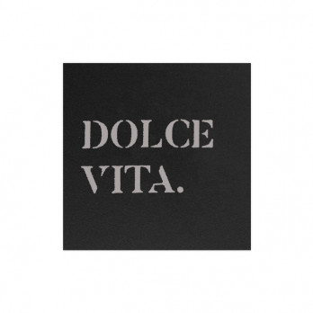 Serviette personnalisée en soft aspect tissu noir 20 x 20 - Impression 1 couleur