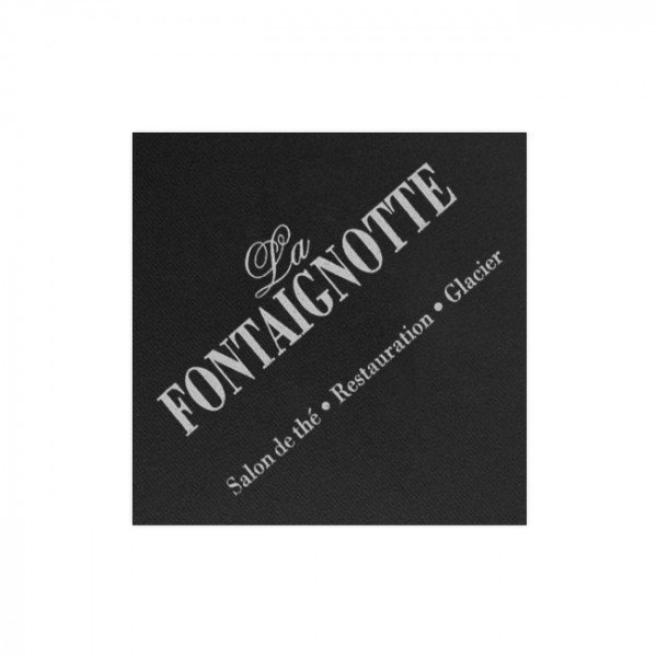 serviette personnalisée soft noire 20x20 cm - La Fontaignotte, serviette personnalisée soft noire 20x20 cm - votre logo ici, serviette personnalisée soft noire 20x20 cm - Dolce Vita