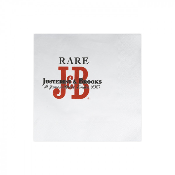 Serviette noire 20x20 impr. 1 couleur personnalisée.