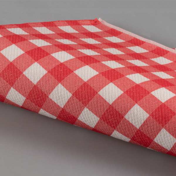 serviette intissé soft vichy rouge blanc 55S012