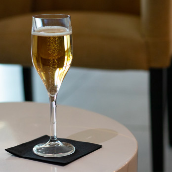 Serviette en soft aspect tissu noir 20 x 20