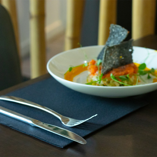 Serviette en tissu vert anis 40x40. Douceur tissée.