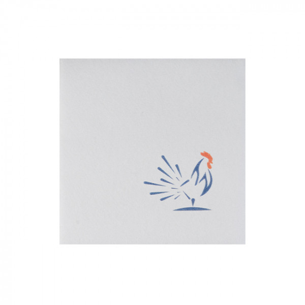 Personnalisation de serviette en non tissé soft blanc avec logo