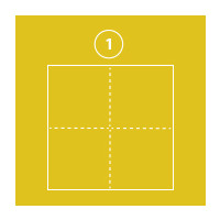 Serviette pliage étape 1