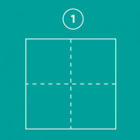 Pliage poisson étape 1