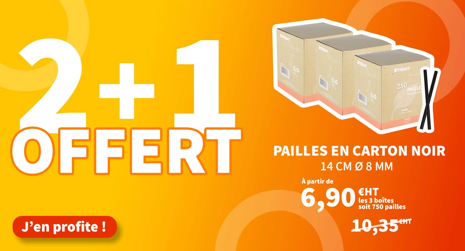 Promotion sur les pailles en papier carton jetables écologiques Thouy