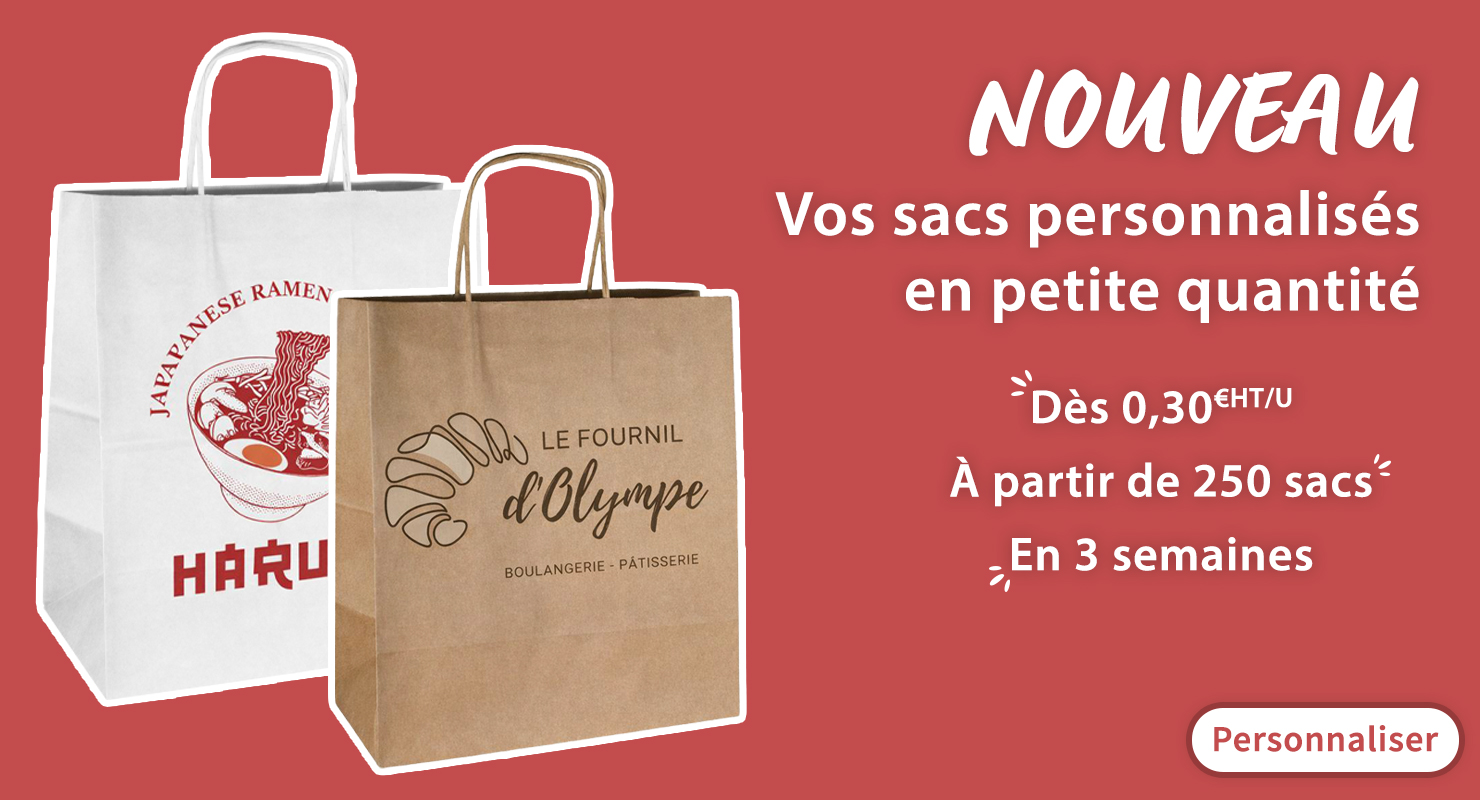 Sacs en papier kraft ou blanc personnalisés pour les professionnels